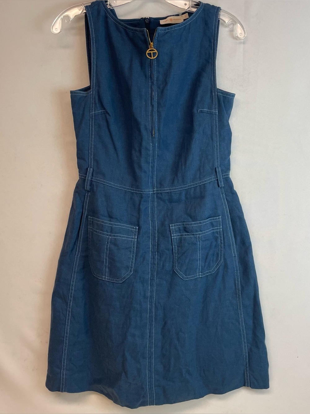 Tory Burch Blue Linen Dress Women’s Size 0